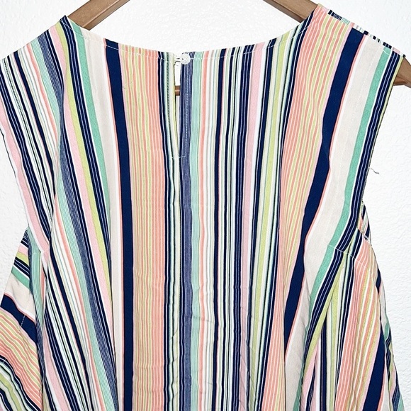Melloday Striped Cold Shoulder Wide Sleeve Lightweight Top - Picture 8 of 9